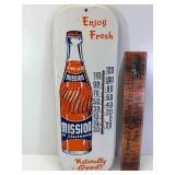 Mission drink vintage tin thermometer