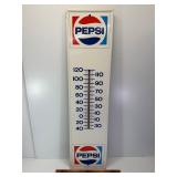 Vintage tin Pepsi thermometer