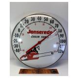 Vintag 18" Jonsereds saws bubble glass thermometer