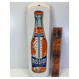 Vintage Misson drink tin thermometer