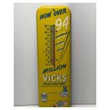 Vintage 12" Vicks tin litho thermometer