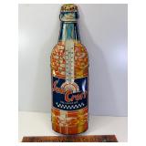Early tin sun crest bottle thermometer