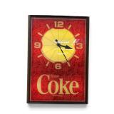 1985 Coca-Cola "Enjoy Coke" lighted illusion clock