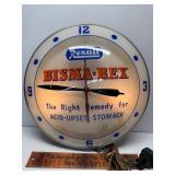 15" Rexall orig. glass lighted clock