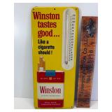 Vintage tin Winston thermometer
