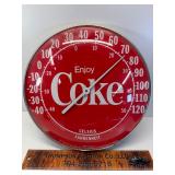 Coke vintage jumbo dial glass thermometer