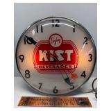 Vintage Kist beverages lighted clock
