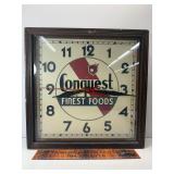 Antique Conquest finest foods clock