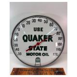 Vintage Quaker state bubble glass thermometer