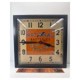 1920s National Batteries advertising clock