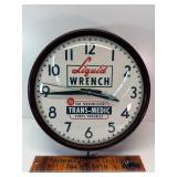 14.5" vintage Liquid wrench clock working