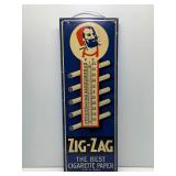 Vintage tin Zig-Zag cigarette paper thermometer