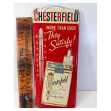 Vintage chesterfield tin thermometer