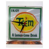 Vintage Teem lemon-lime drink clock
