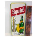 1977 embossed tin squirt thermometer