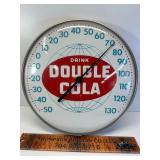 Double cola vintage bubble glass thermometer