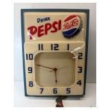 Vintage Drink Pepsi lighted clock