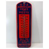 Antique19" porcelain USS American fence thermomete