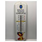 Vintage Chiquita banana thermometer tin
