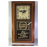 Vintage Pepsi-Cola Quartz Pendulum Wall Clock
