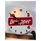 Rare 11" Dr. Pepper bottle cap lighted clock