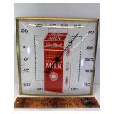 Vintage Sealtest dairy pam glass thermometer