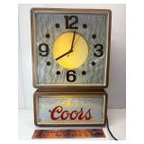 Lighted Coors beer clock
