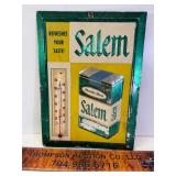 Vintage cardboard Salem cigarettes thermometer