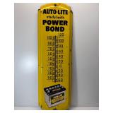 Vintage orig. Auto-Lite power bond thermometer