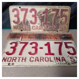 2 1951 NC Tags