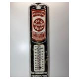 Early1900s Red seal battery porcelain thermometer