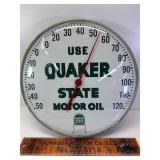 Vintage Quaker State bubble glass thermometer