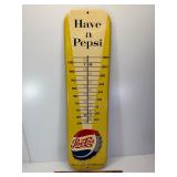1959 embossed bottle cap Pepsi thermometer