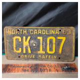 1963 NC Tag