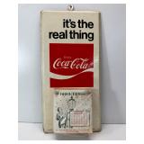1977 Coca Cola metal sign with nos calendar