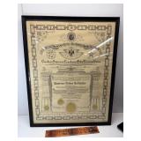 Framed Masonic poster