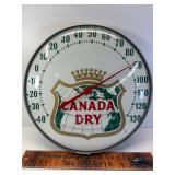 Canada Dry vintage bubble glass thermometer
