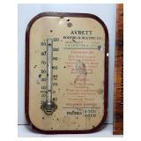 8" tin Avrett roof and heating co thermometer