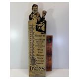 Antique Doans pills wood thermometer