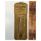 J.H. Harkey Gulf oil Albemarle NC thermometer