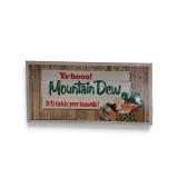 1965 Mt Dew hillbilly embossed sign