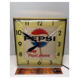Early 13" Pepsi clock