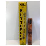 Antique steel buttercup ice cream thermometer