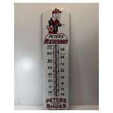 Antique porcelain peters shoes thermometer
