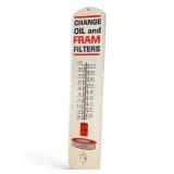 Vintage 39" Fram filters thermometer original