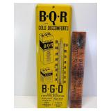 Vintage BQR medicine tin thermometer