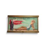 1957 coke double sided litho/early coke wood frame