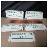 5 Concord 76 Tags