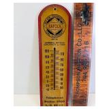 Red ash Pocahontas coal co wood thermometer