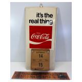 1973 coke metal sign calendar